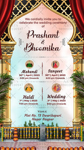 NT-002 | Make a Lasting Impression with Beautiful Indian Wedding Invitations